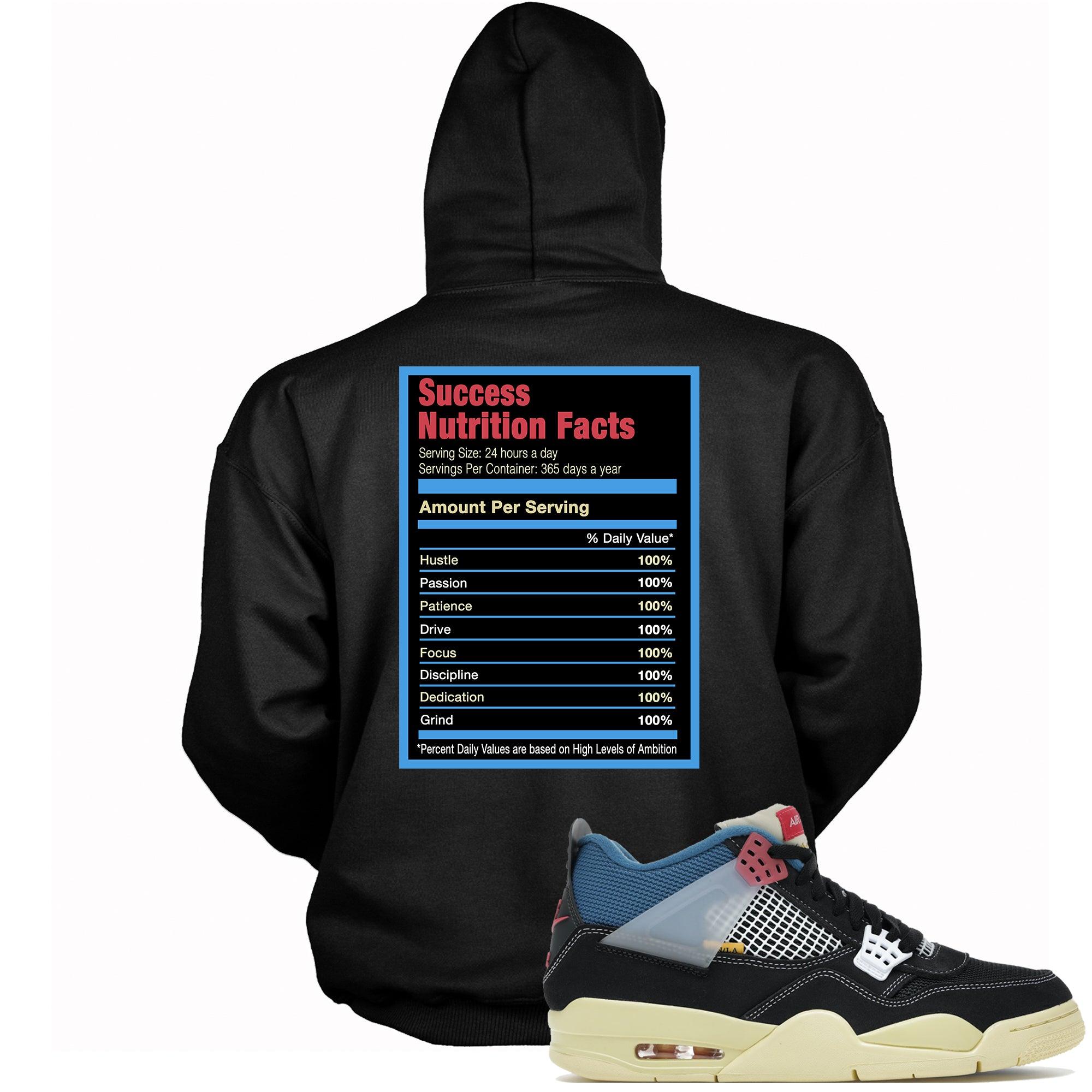 Success Nutrition Facts Sneaker Sweatshirt AJ 4 Union Off Noir photo