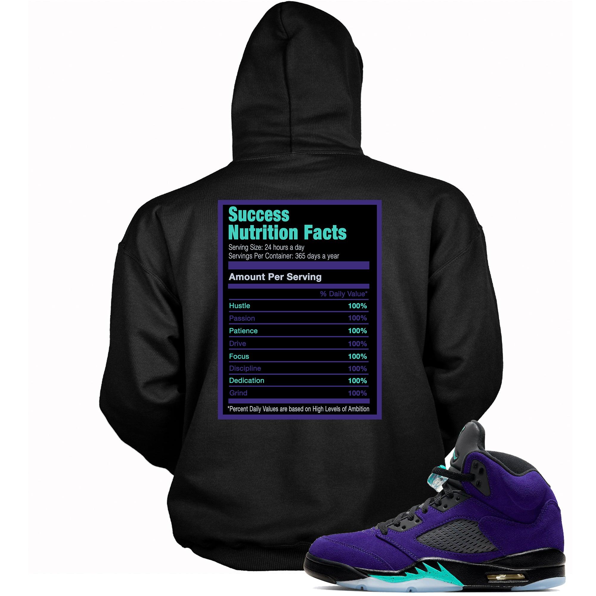 Success Nutrition Facts Hoodie AJ 5s Alternate Grape photo