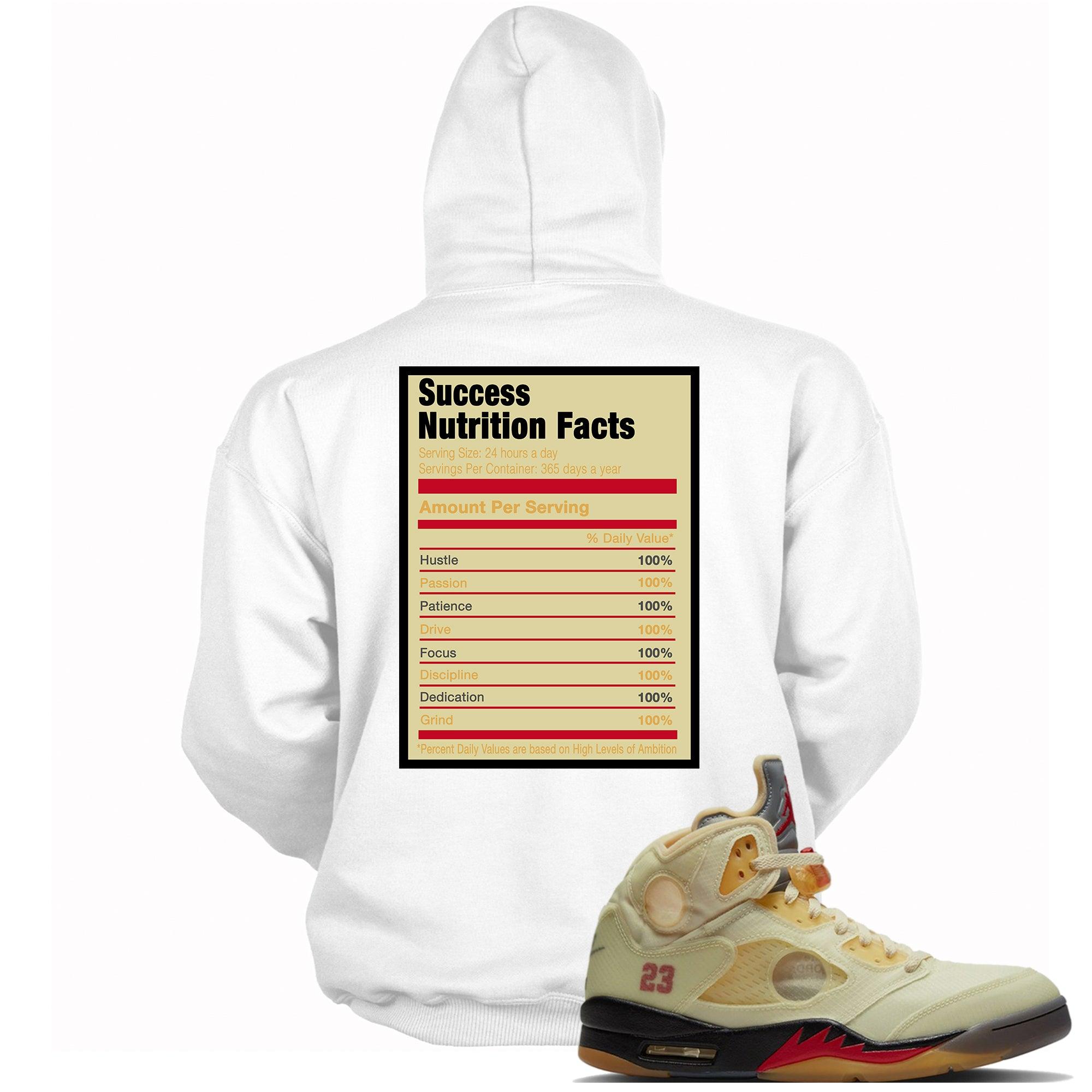 Success Nutrition Facts Hoodie AJ 5 Off White Sal photo
