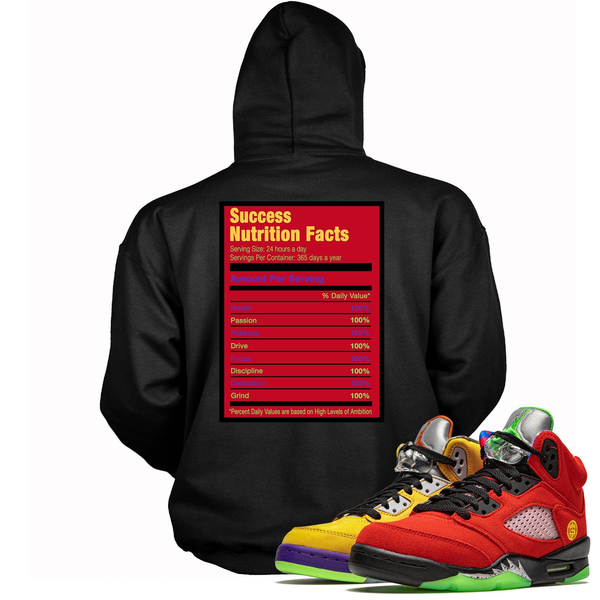 Success Nutrition Facts Sneaker Sweatshirt AJ 5 What The photo