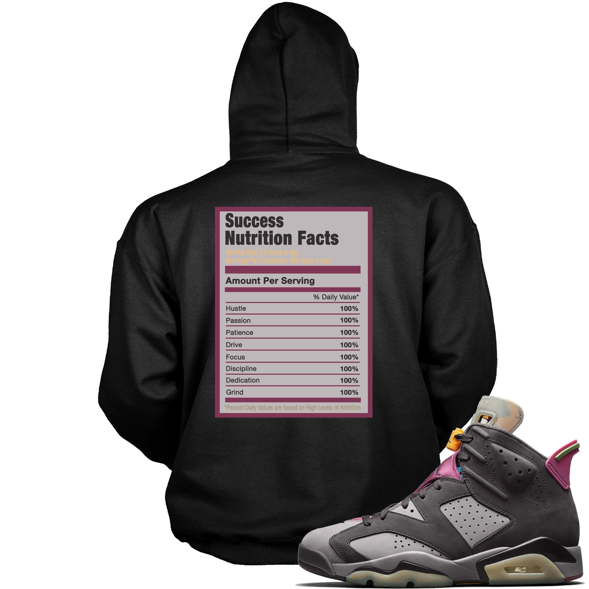 Success Nutrition Facts Hoodie AJ 6 Bordeaux photo