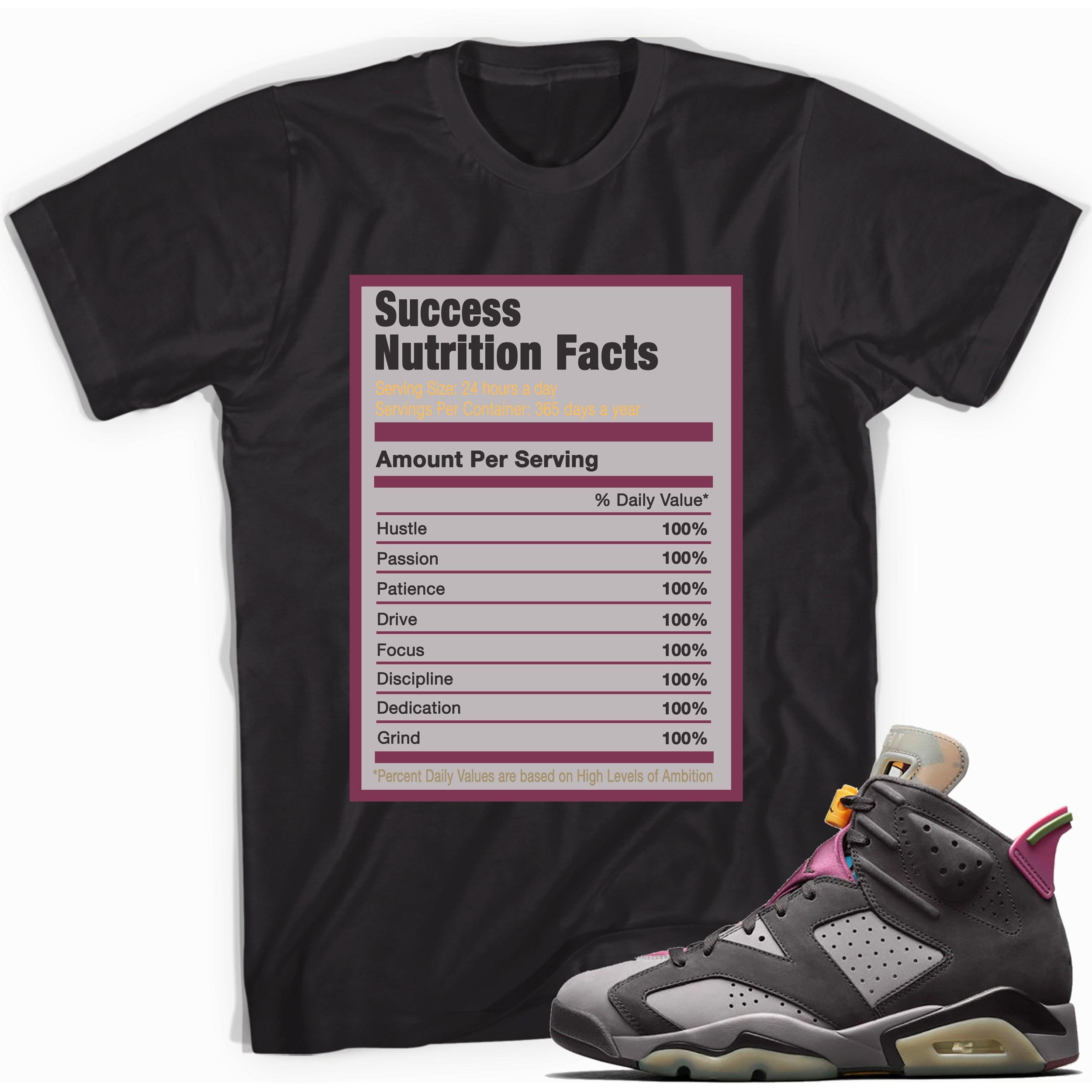 Success Nutrition Facts Sneaker Tee AJ 6 Bordeaux photo