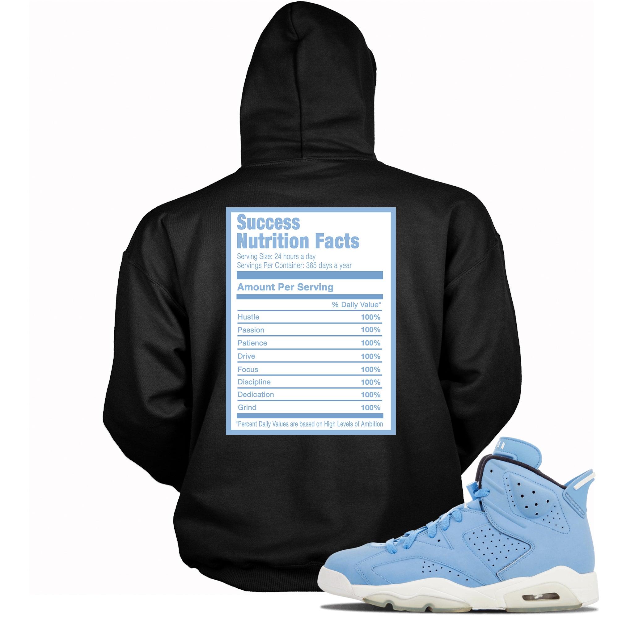 Success Nutrition Facts Sneaker Sweatshirt AJ 6 Retro GG Still Blue photo