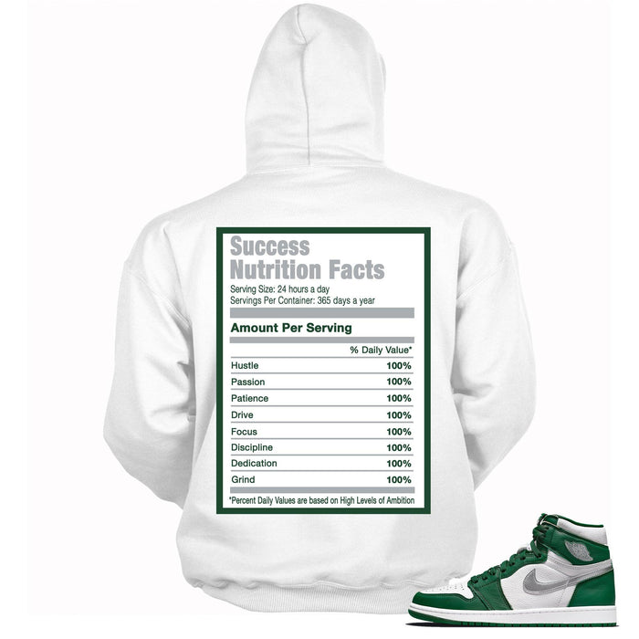 Success Nutrition Facts Hoodie AJ 1 Retro High OG Gorge Green photo
