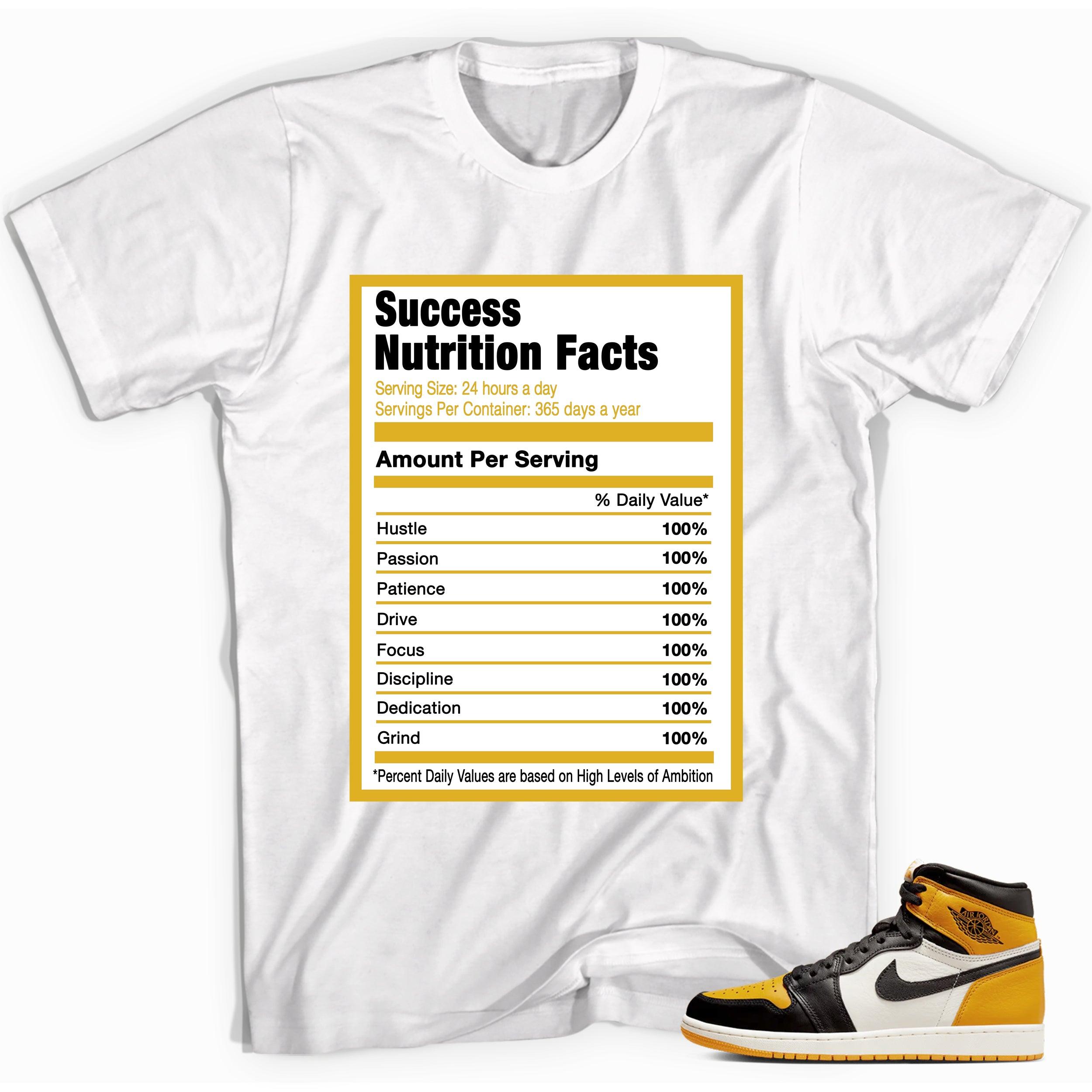 Success Nutrition Sneaker Tee AJ 1 Retro High OG Taxi photo