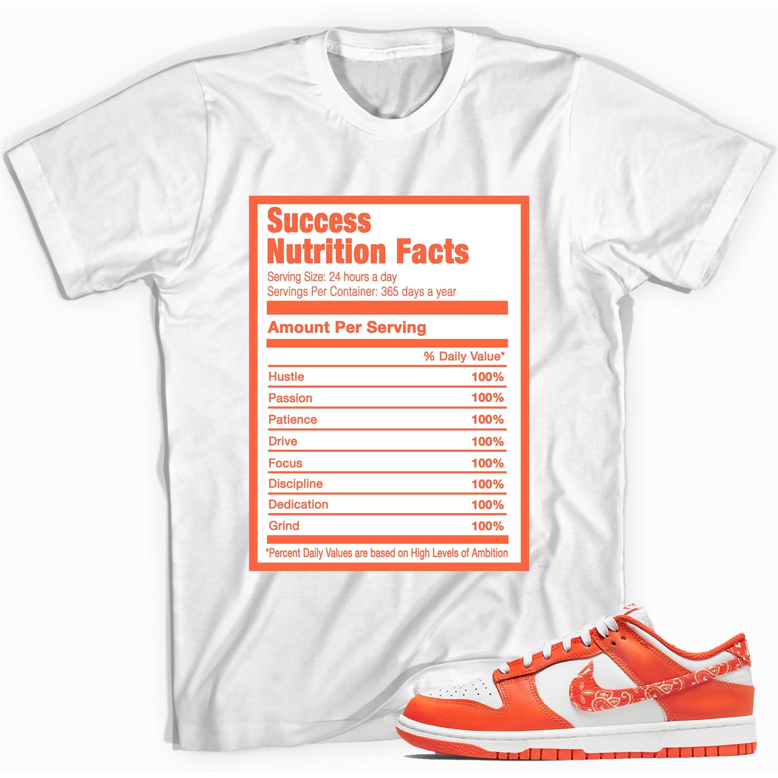 Success Nutrition Sneaker Tee Dunk Low Essential Paisley Pack Orange photo