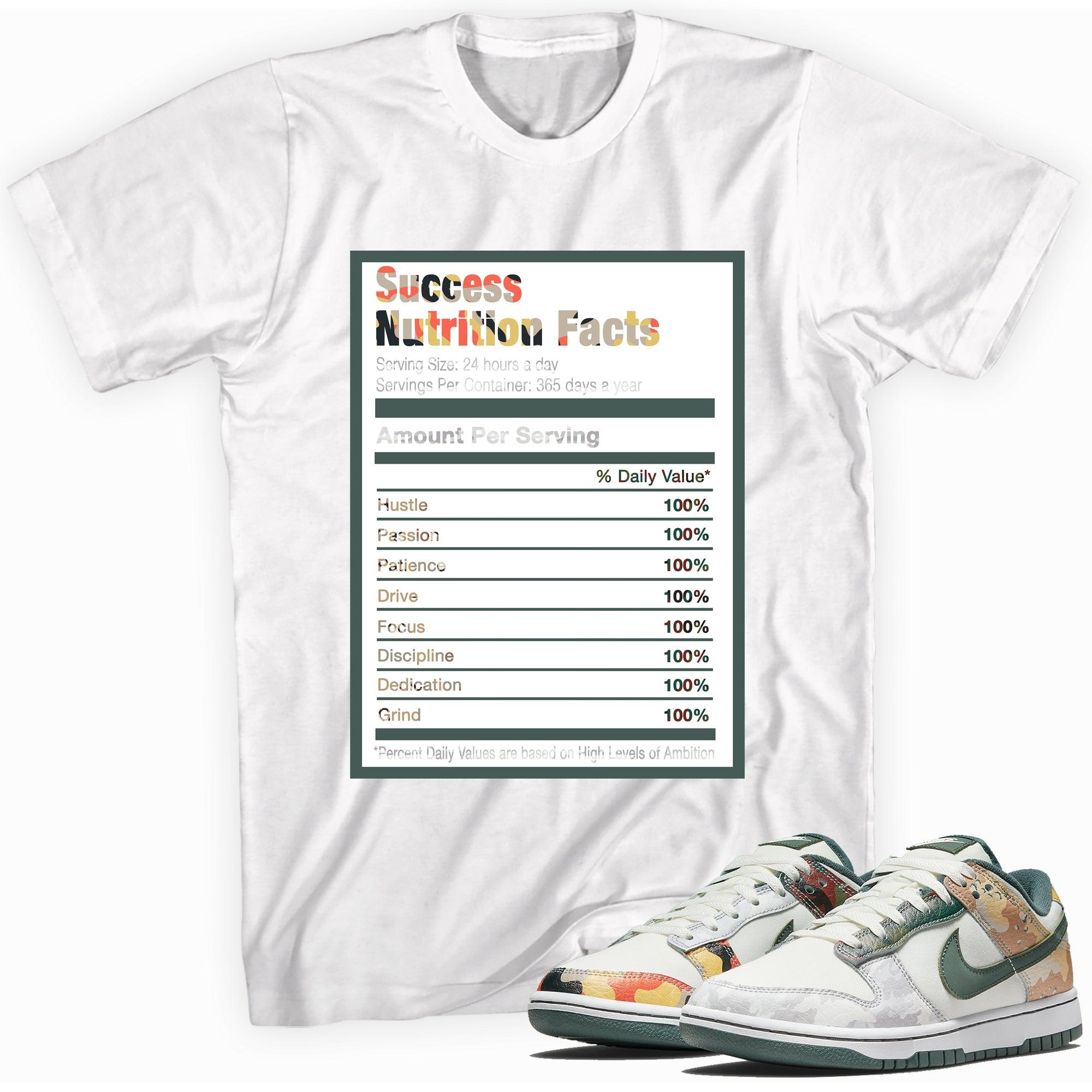 Success Nutrition Sneaker Tee Nike Dunk Low Sail Multi-Camo photo