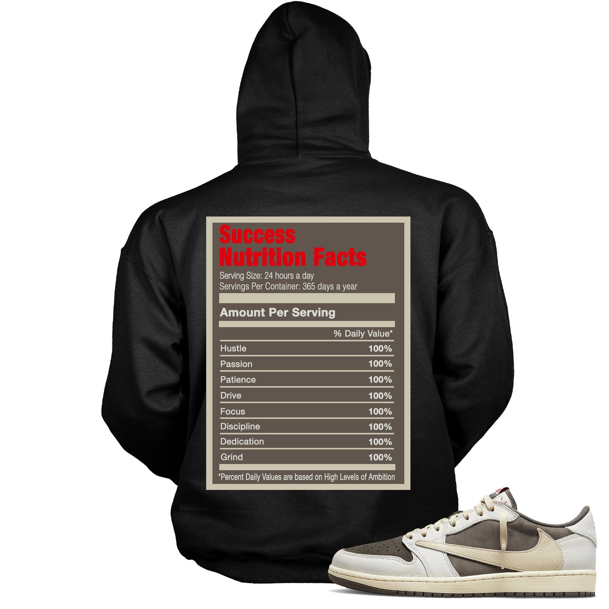 Success Nutrition Hoodie Travis Scott AJ 1 Low Reverse Mocha Sneakers photo
