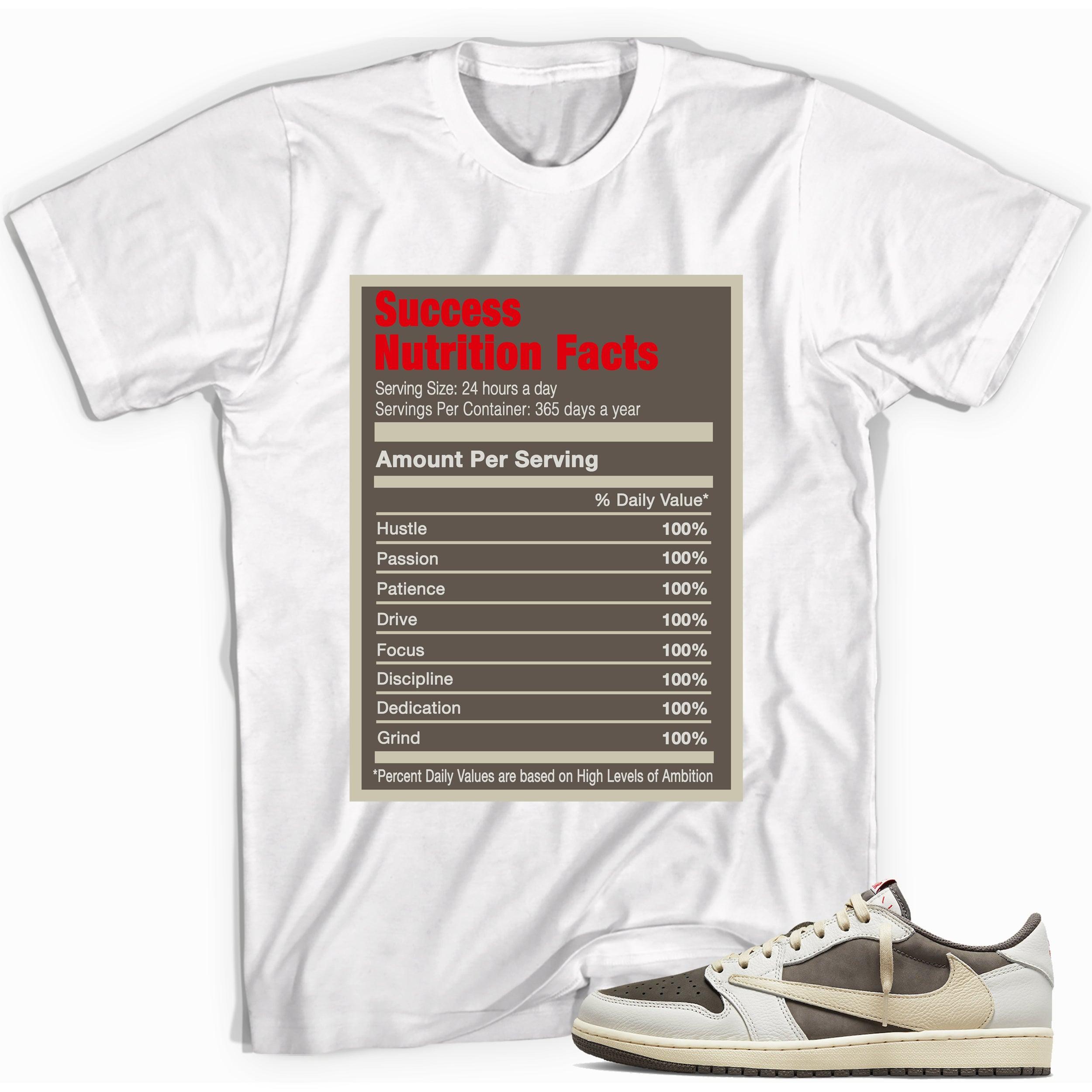 Success Nutrition Shirt Travis Scott AJ 1 Low Reverse Mocha photo