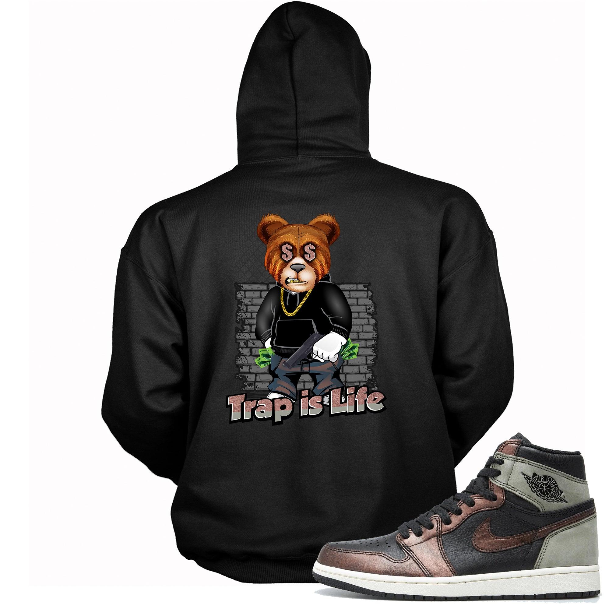 Trap Is Life Hooded Sneaker Sweatshirt AJ 1s Patina photo