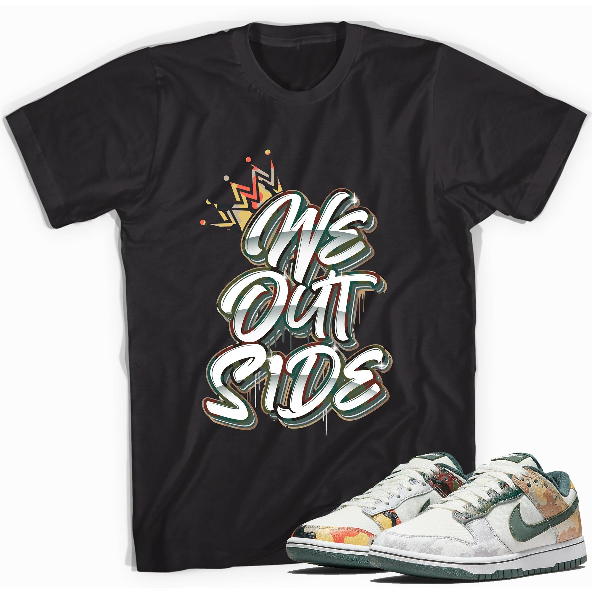 We Outside Low Sail Multi Camo Dunks Shirt photo
