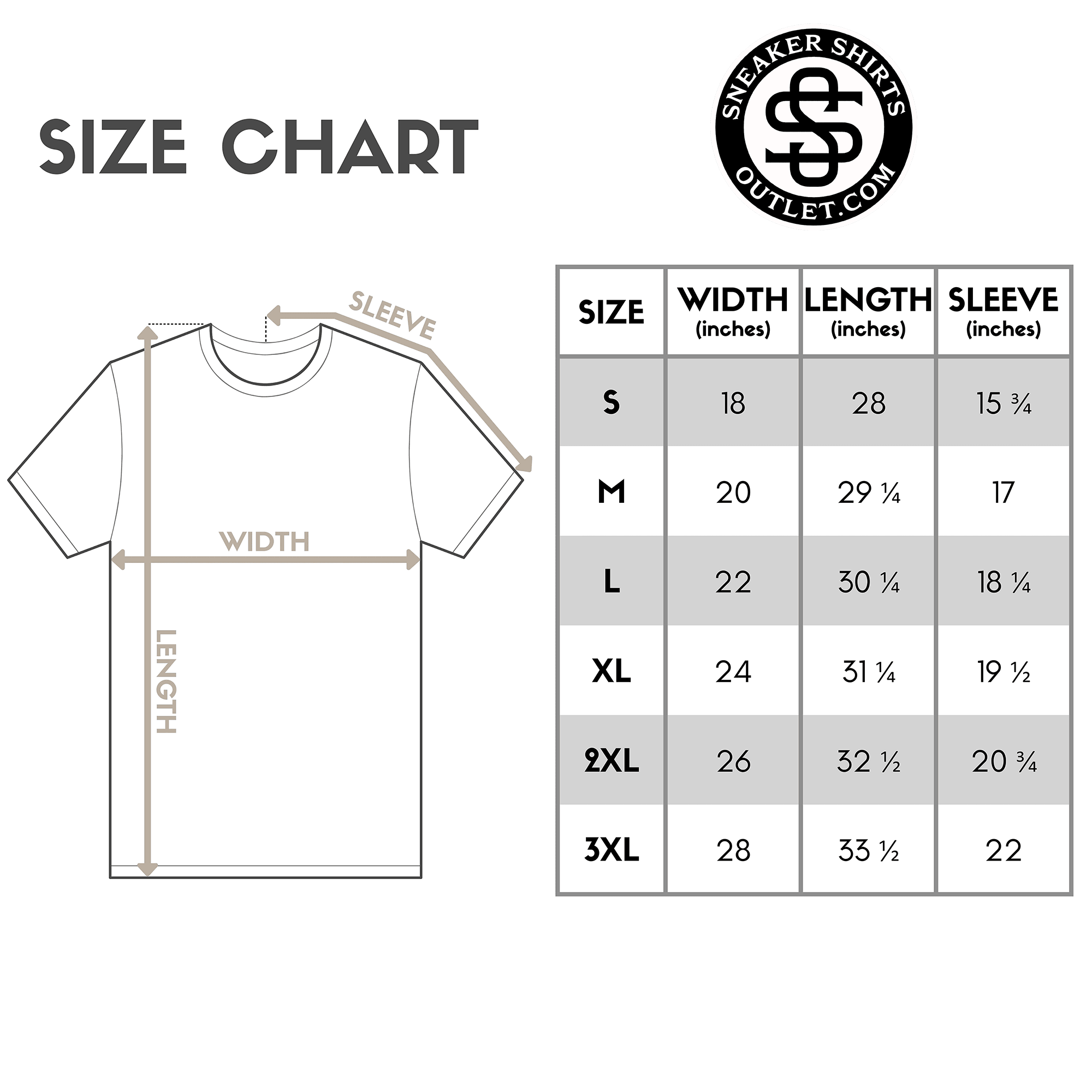 size chart Success Nutrition Shirt AJ 9 Dream It Do It photo