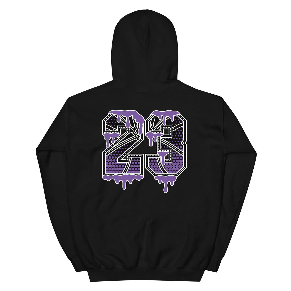 Black 23 Ball Hoodie AJ 1 High FlyEase Black Bright Violet photo