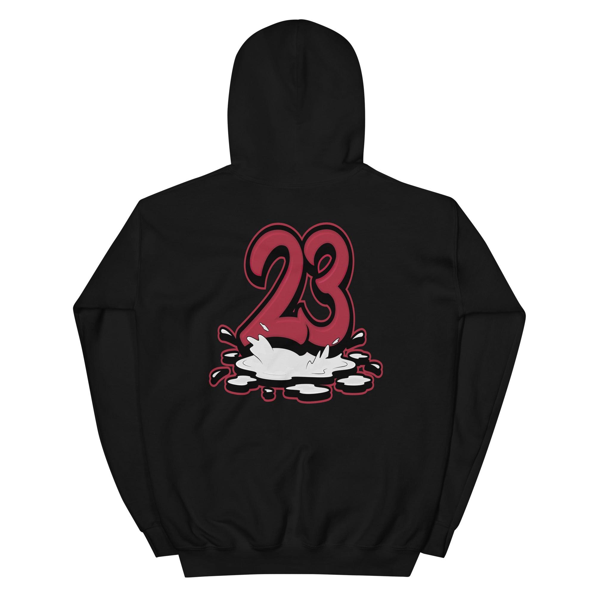 Black 23 Melting Hoodie AJ 1 High FlyEase Black White Fire Red photo