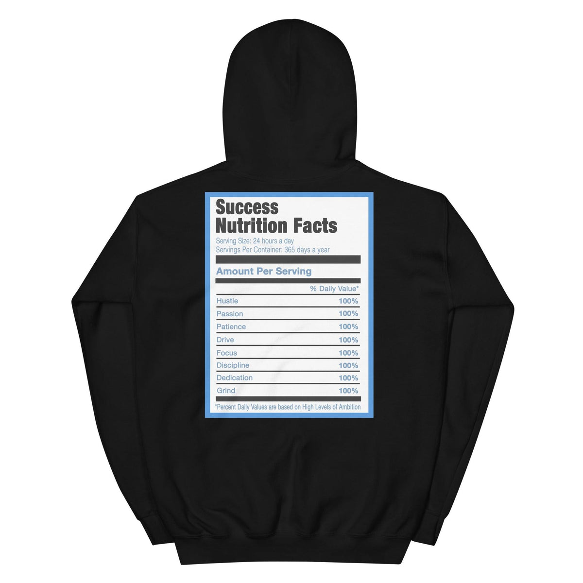 Black Success Nutrition Hoodie AJ 1 Retro High White University Blue photo