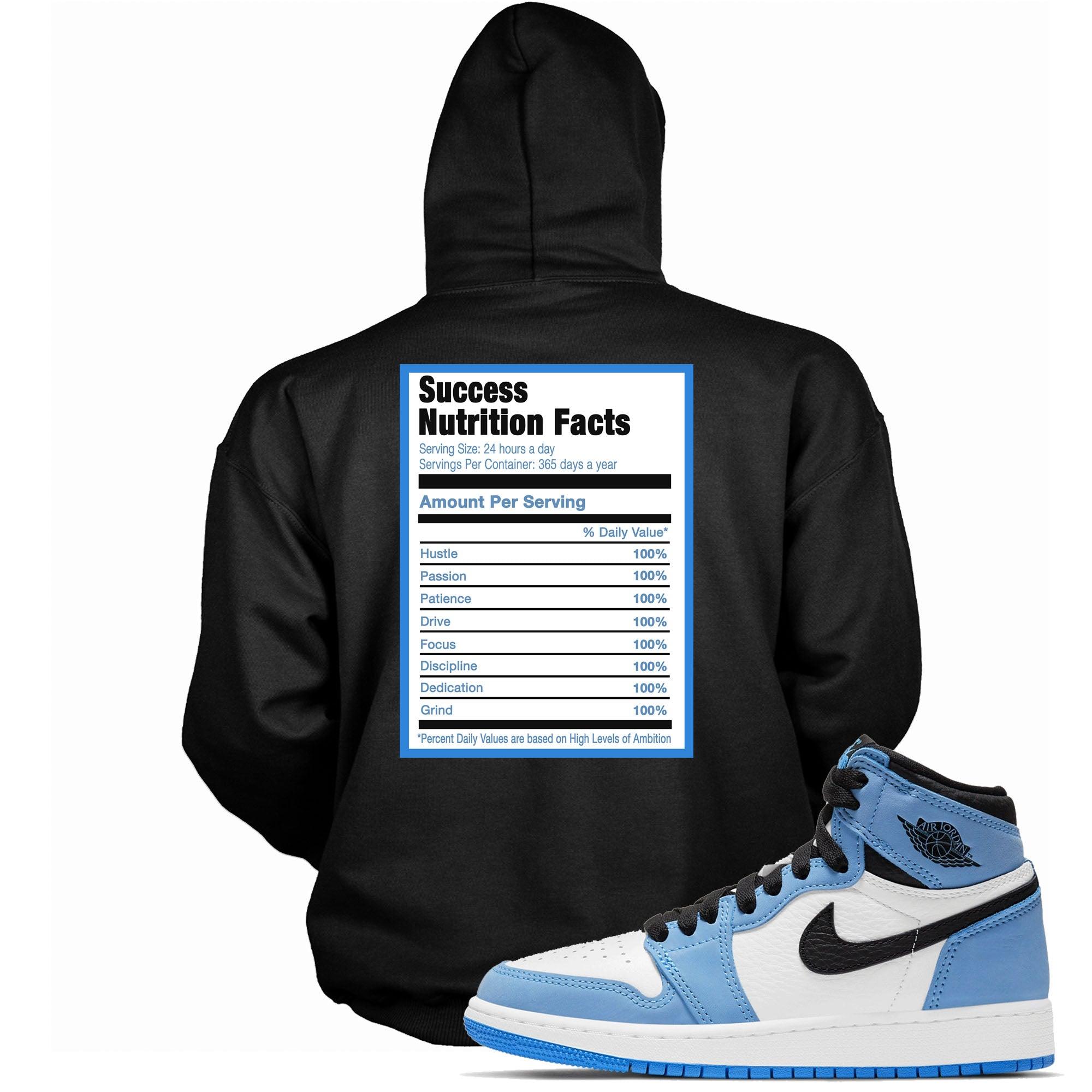 Success Nutrition Hoodie AJ 1 Retro High White University Blue Sneakers photo