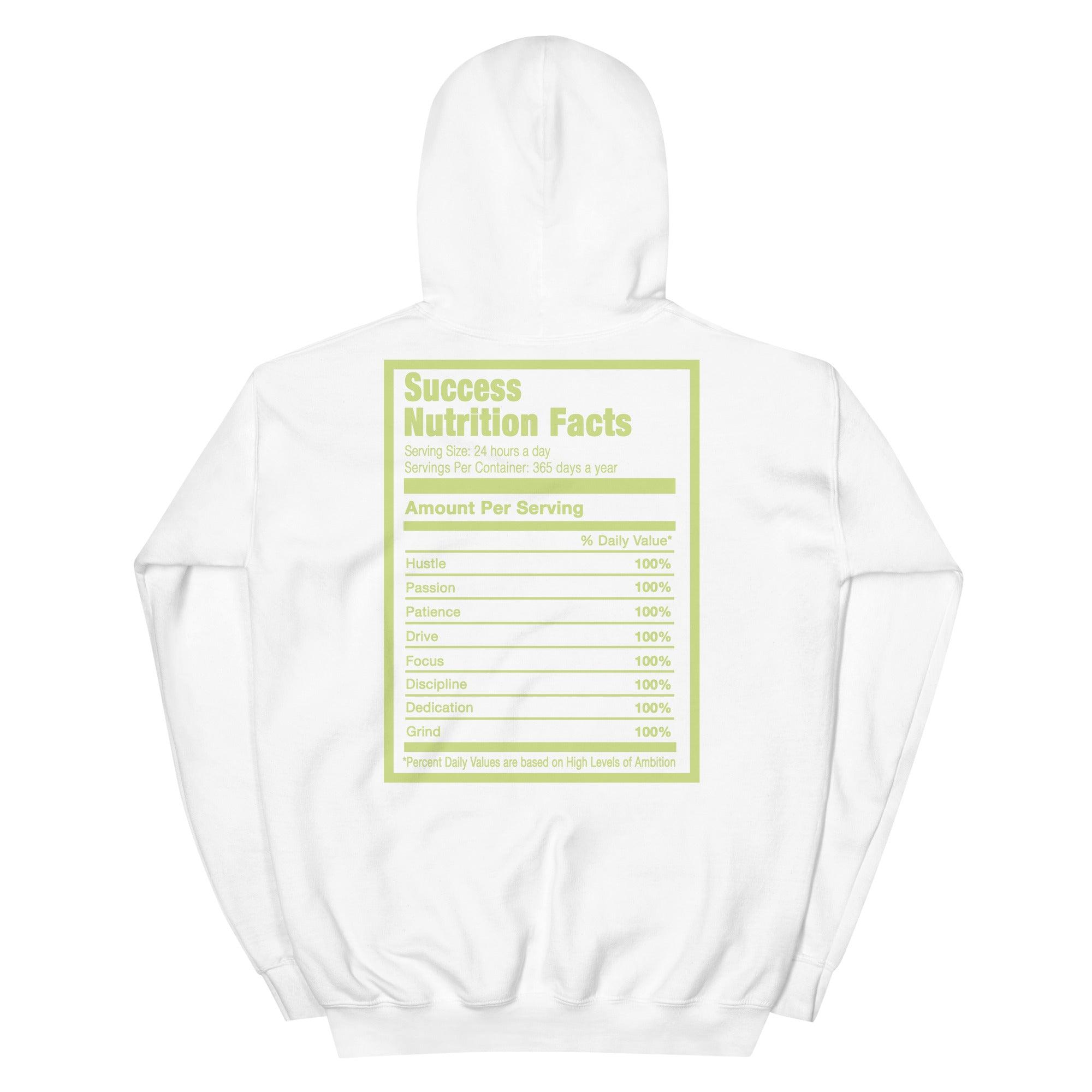 White Success Nutrition Hoodie AJ 1 Low Limelight photo