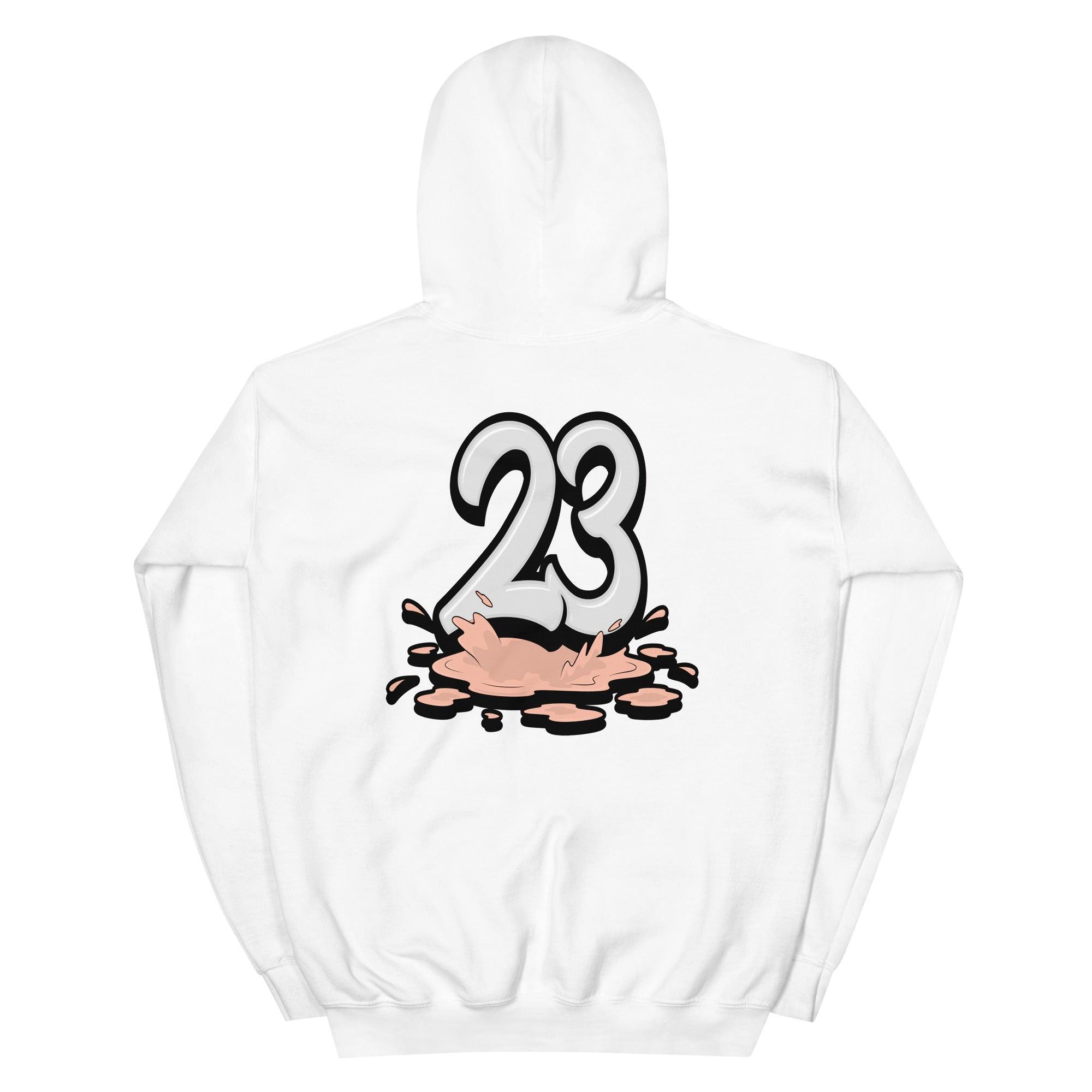 White 23 Melting Hoodie AJ 1 Mid Arctic Orange photo