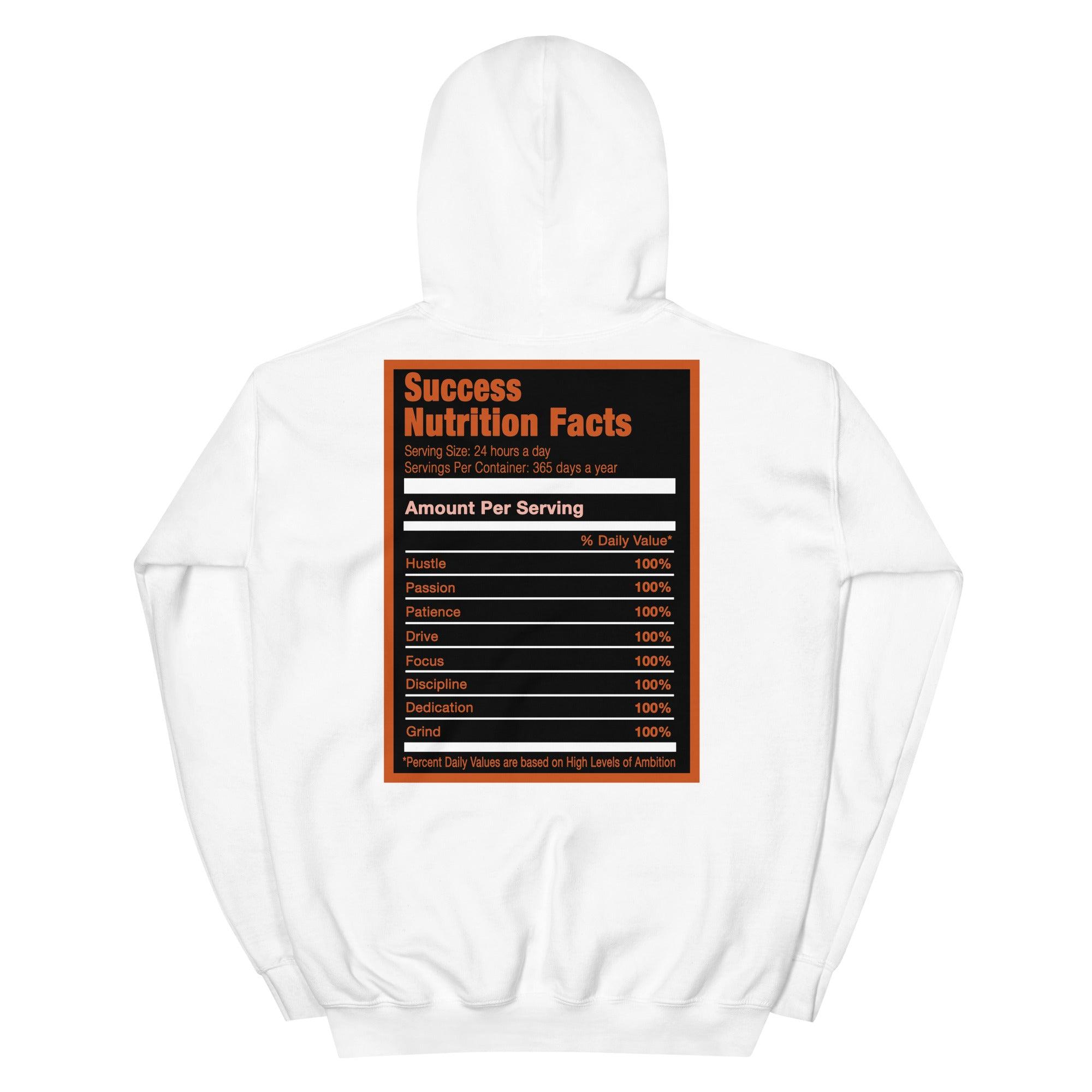 White Success Nutrition Hoodie AJ 1 Mid Orange Black photo