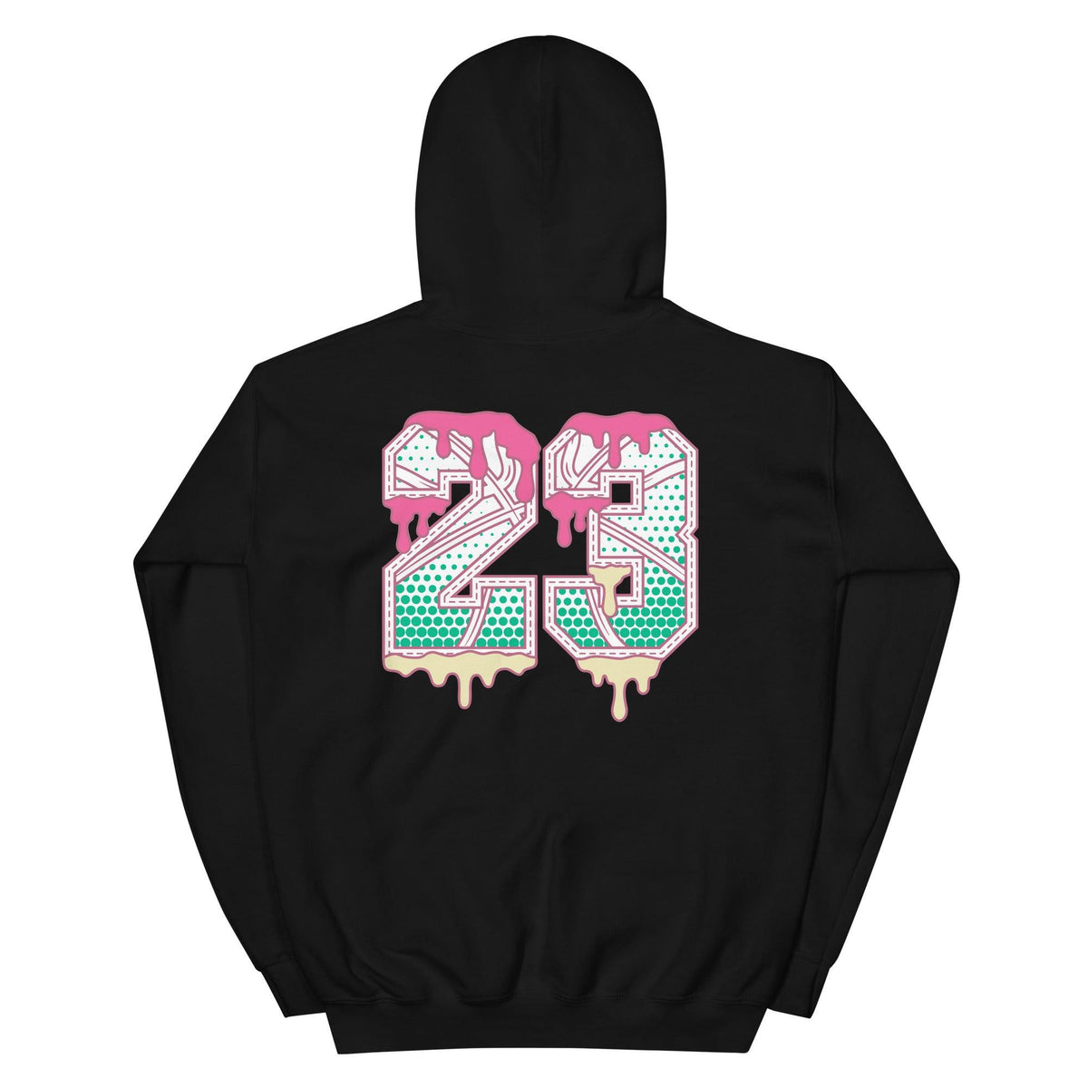 Black 23 Ball Hoodie AJ 1 Mid Paint Drip GS photo