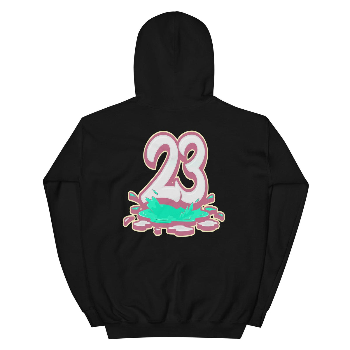 Black 23 Melting Hoodie AJ 1 Mid Paint Drip GS photo