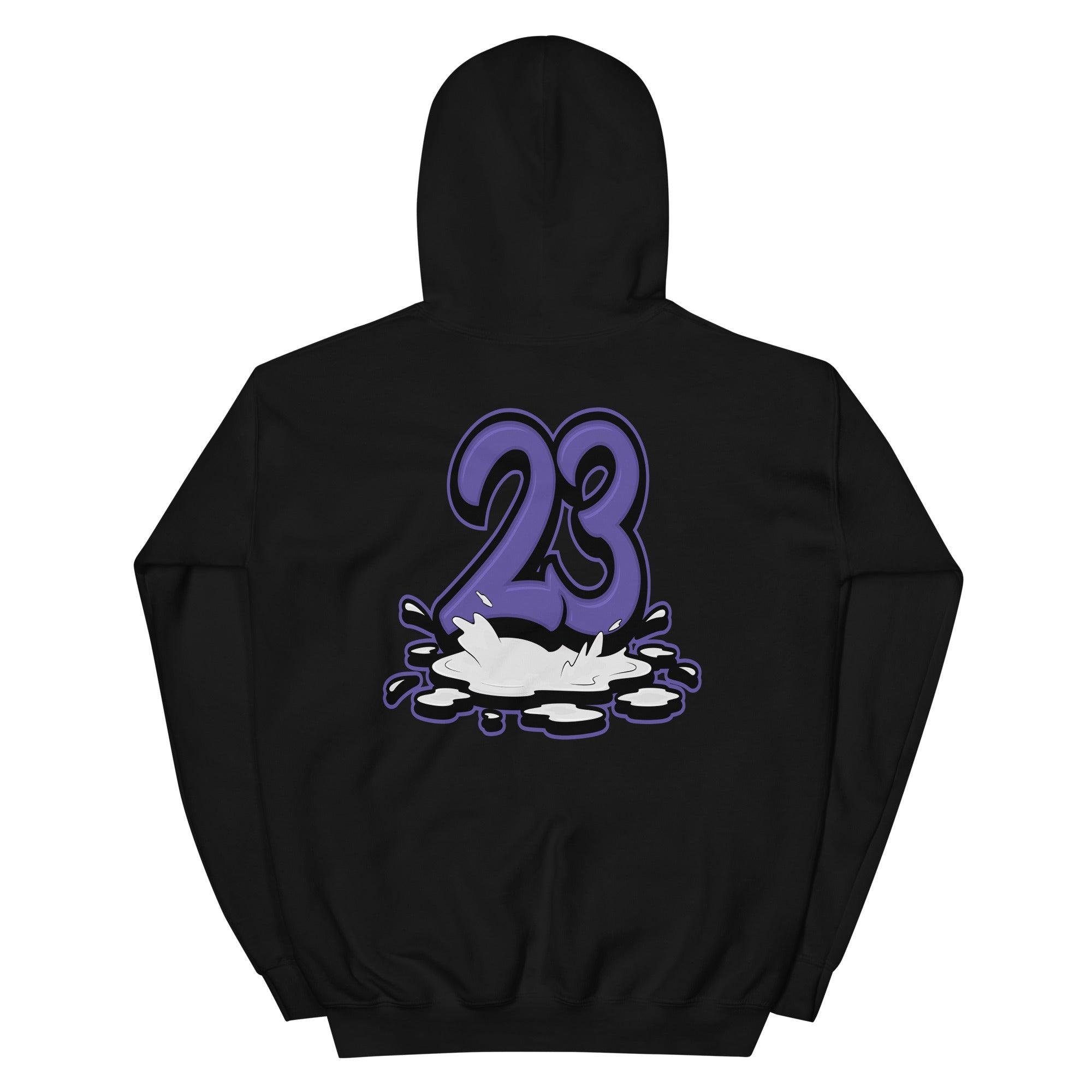 Black 23 Melting Hoodie AJ 1 Mid White Black Purple photo