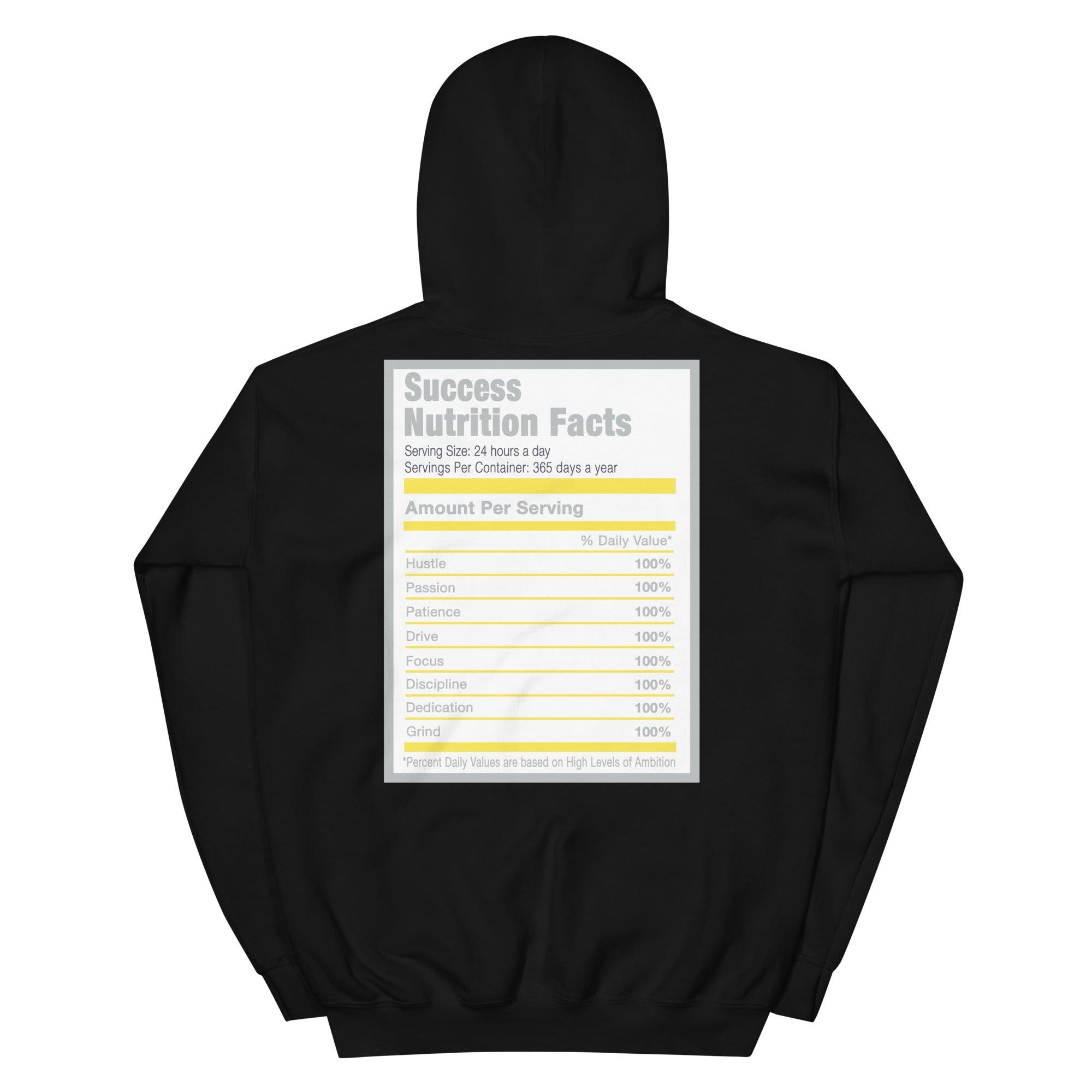 Black Success Nutrition Hoodie AJ 1 Switch Light Smoke Grey Yellow photo