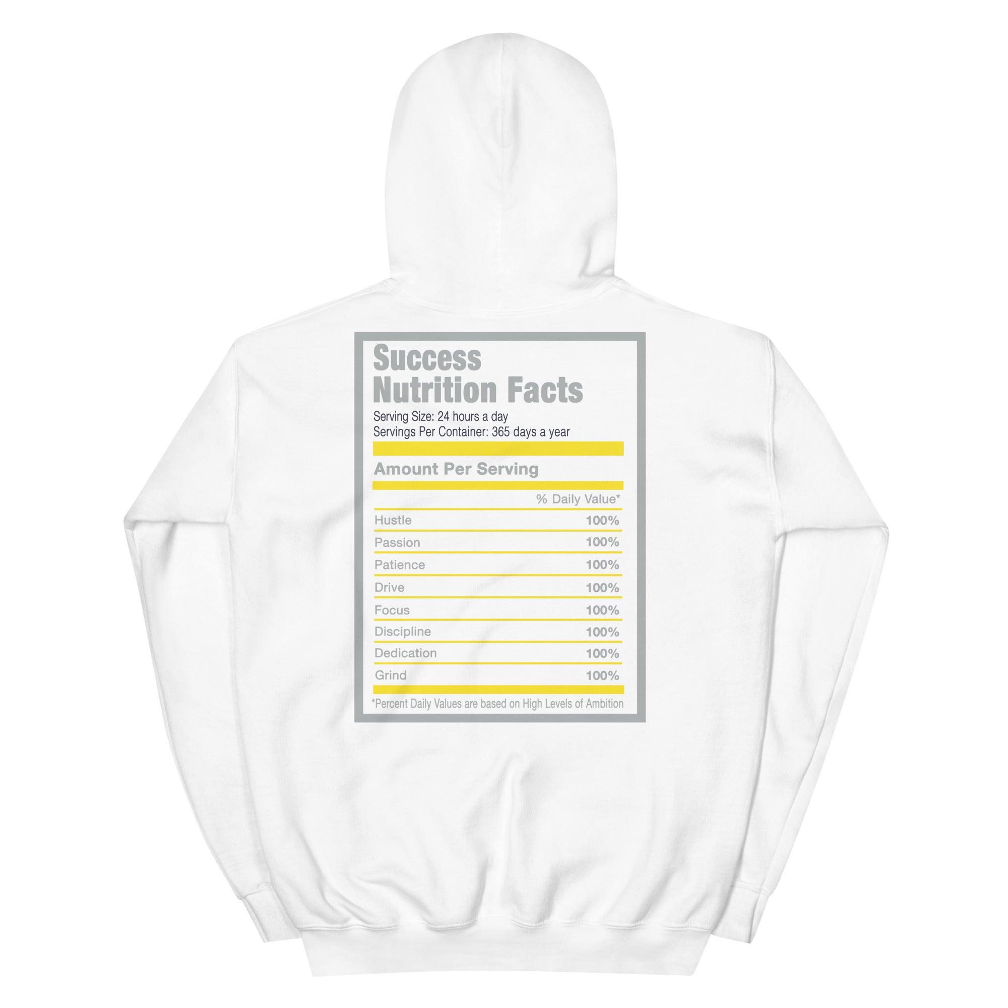 White Success Nutrition Hoodie AJ 1 Switch Light Smoke Grey Yellow photo