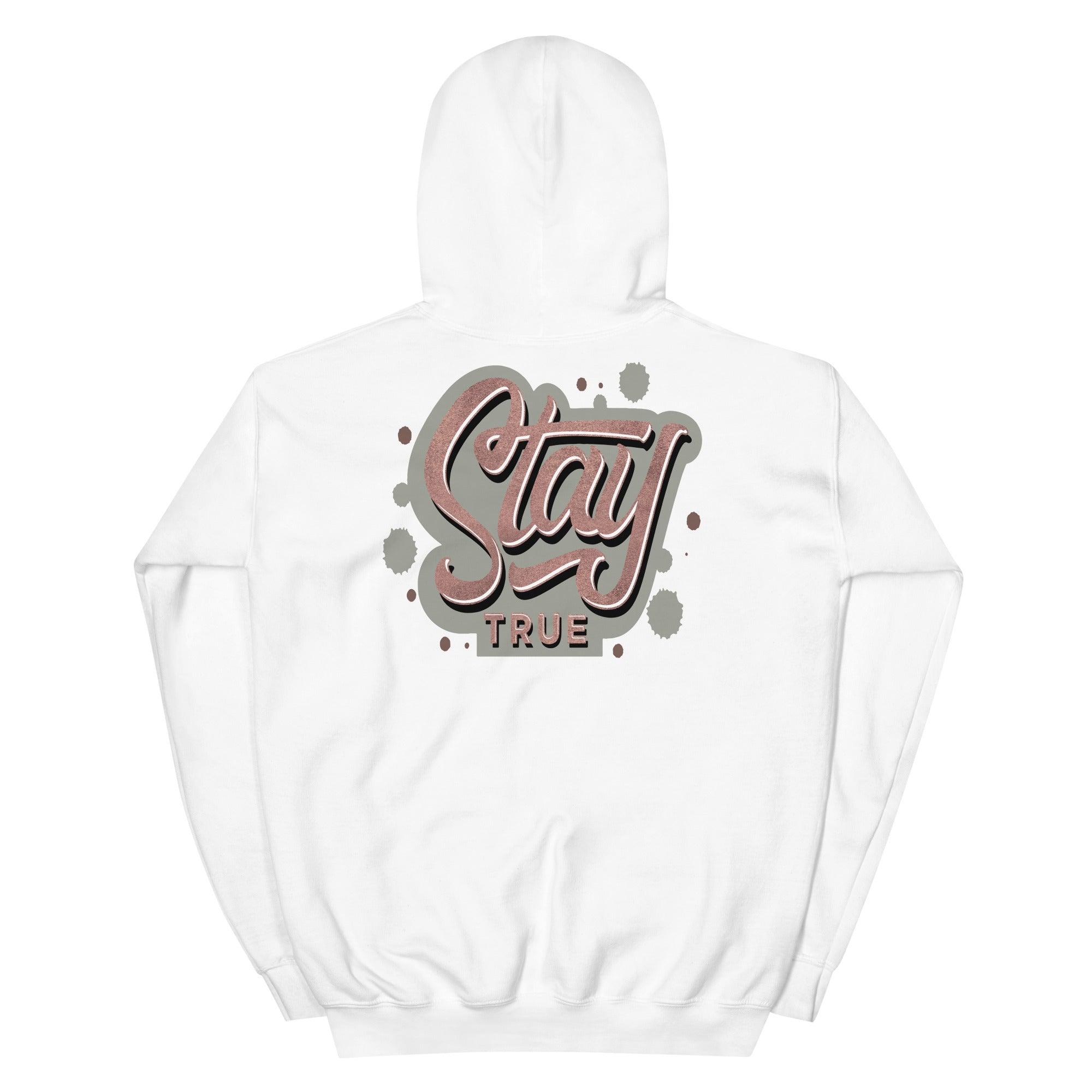 White Stay True Hoodie AJ 1s Patina photo
