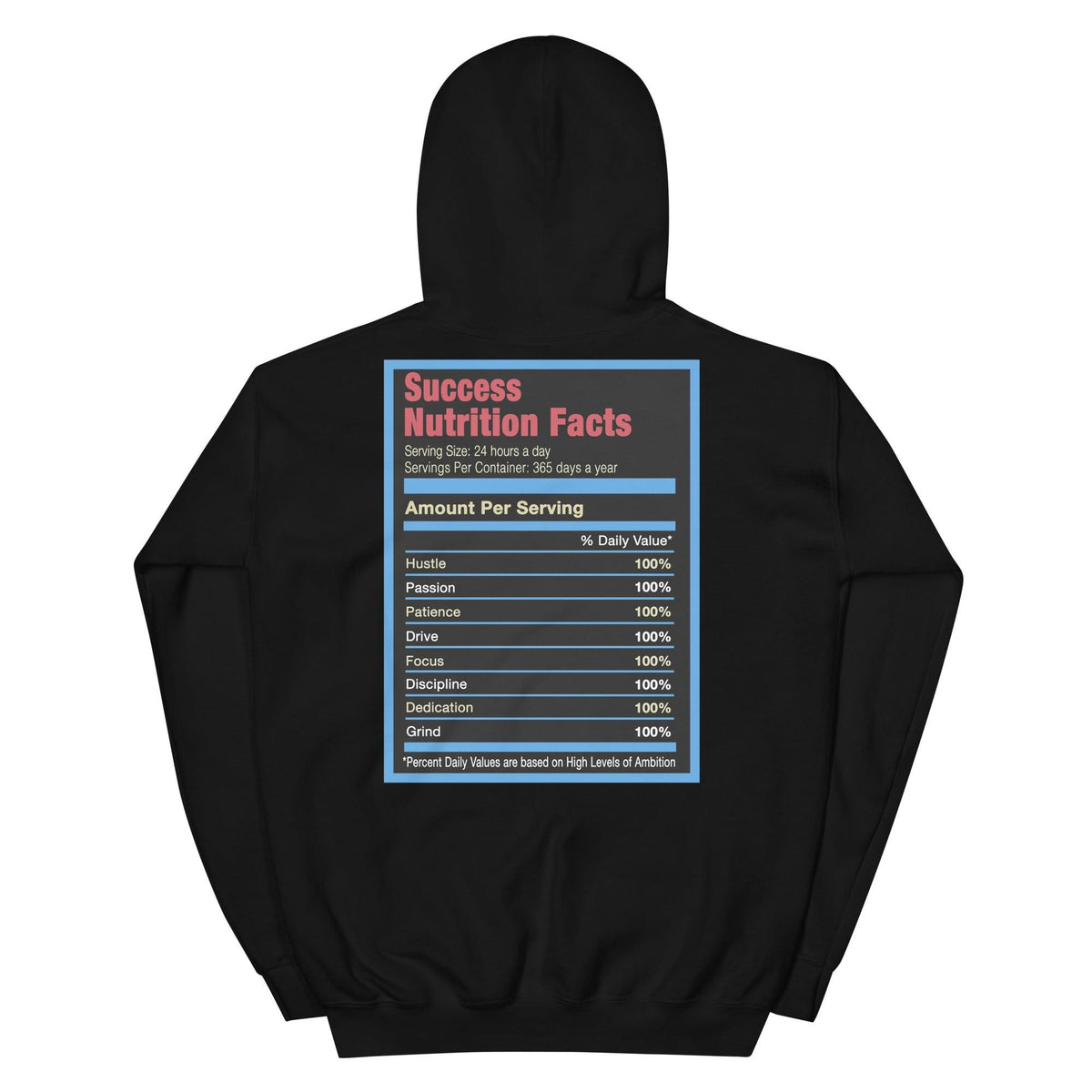 Black Success Nutrition Facts Hoodie AJ 4 Union Off Noir photo