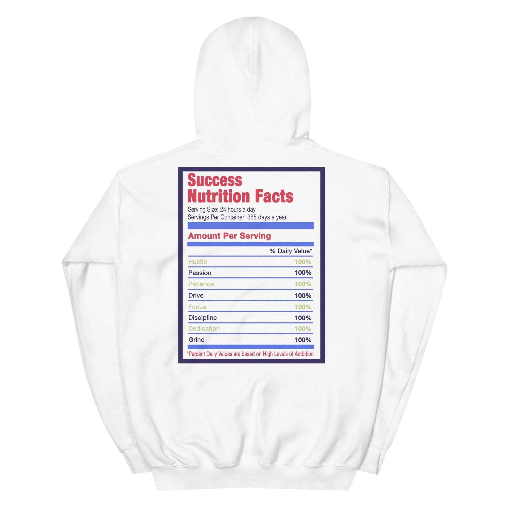 White Success Nutrition Hoodie AJ 5 Retro Alternate Bel Air photo