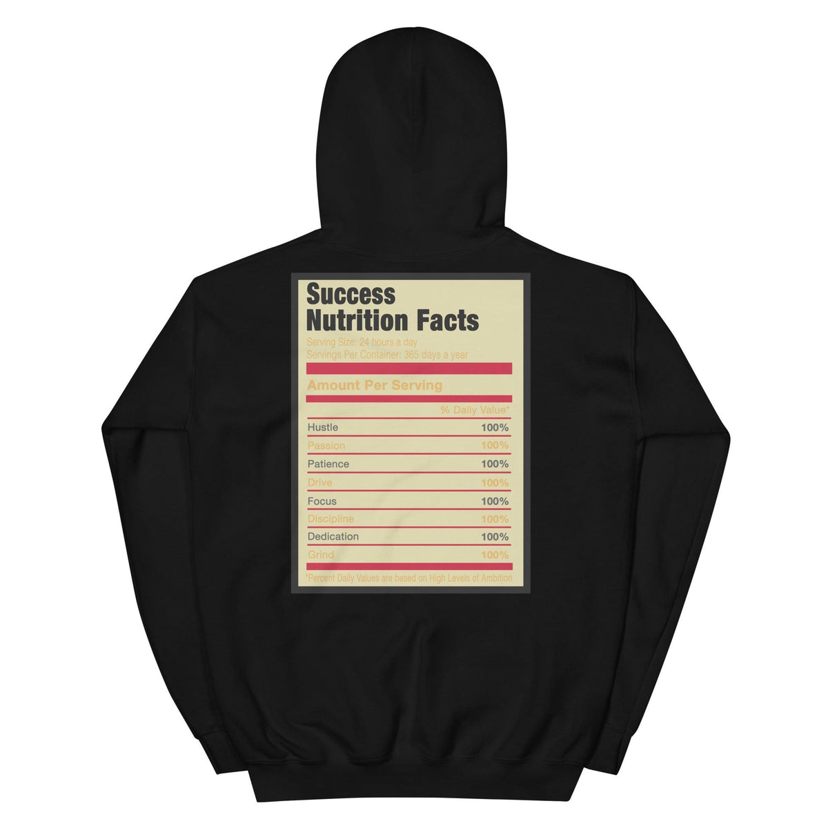 Black Success Nutrition Facts Hoodie AJ 5 Off White Sal photo