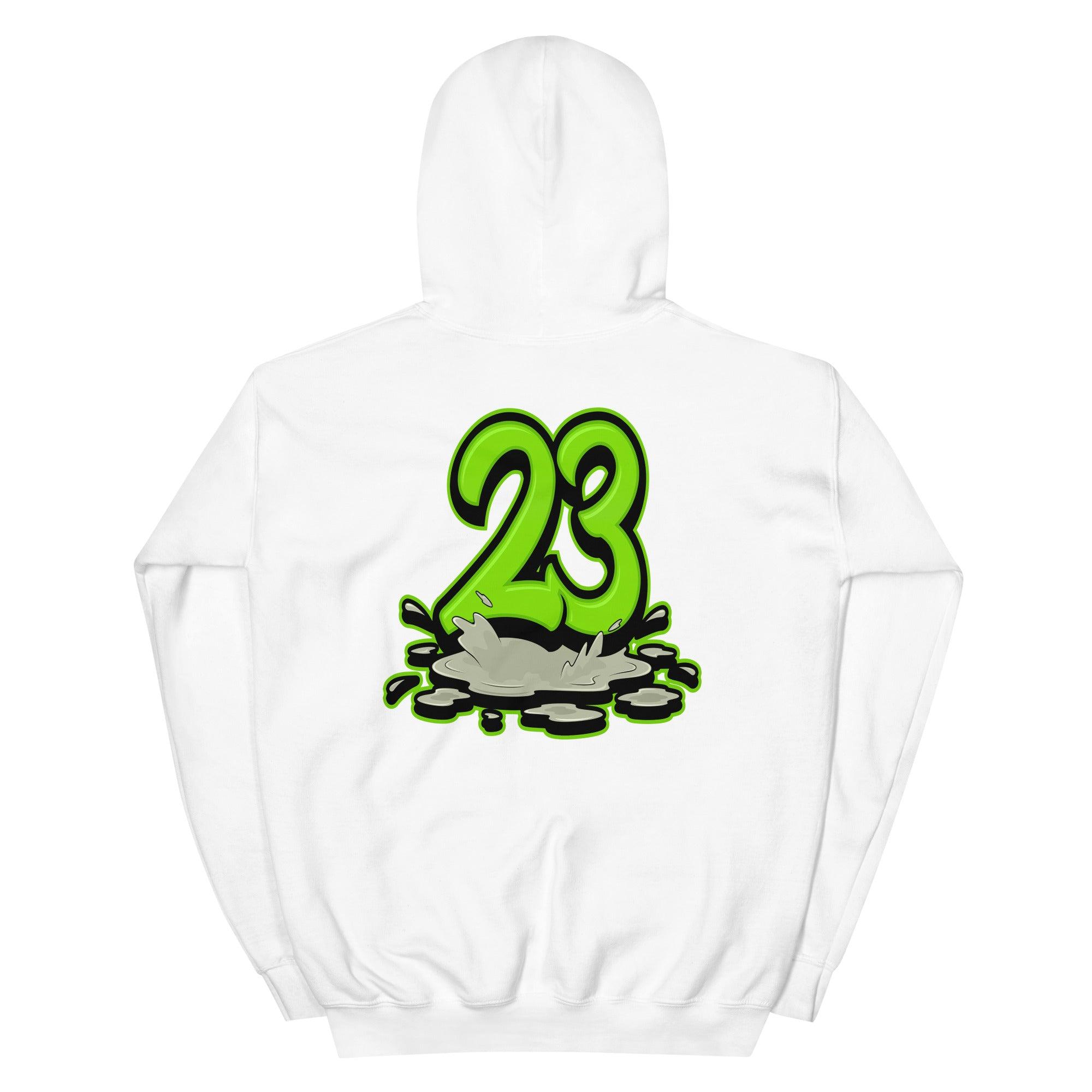 White 23 Melting Hoodie AJ 6 Retro Electric Green photo