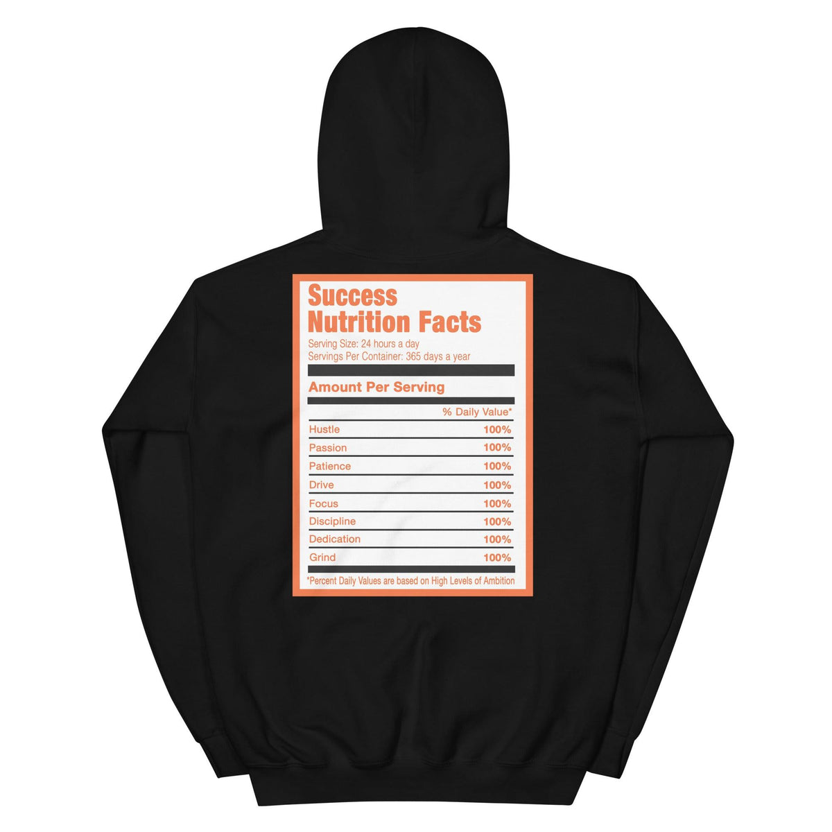 Black Success Nutrition Hoodie AJ 1 Retro High Electro Orange photo