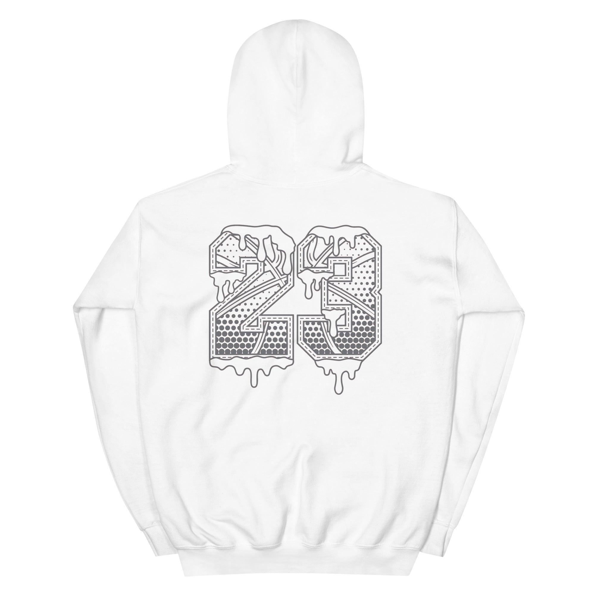 White Number 23 Ball Hoodie Jordan 1s High OG Stealth photo
