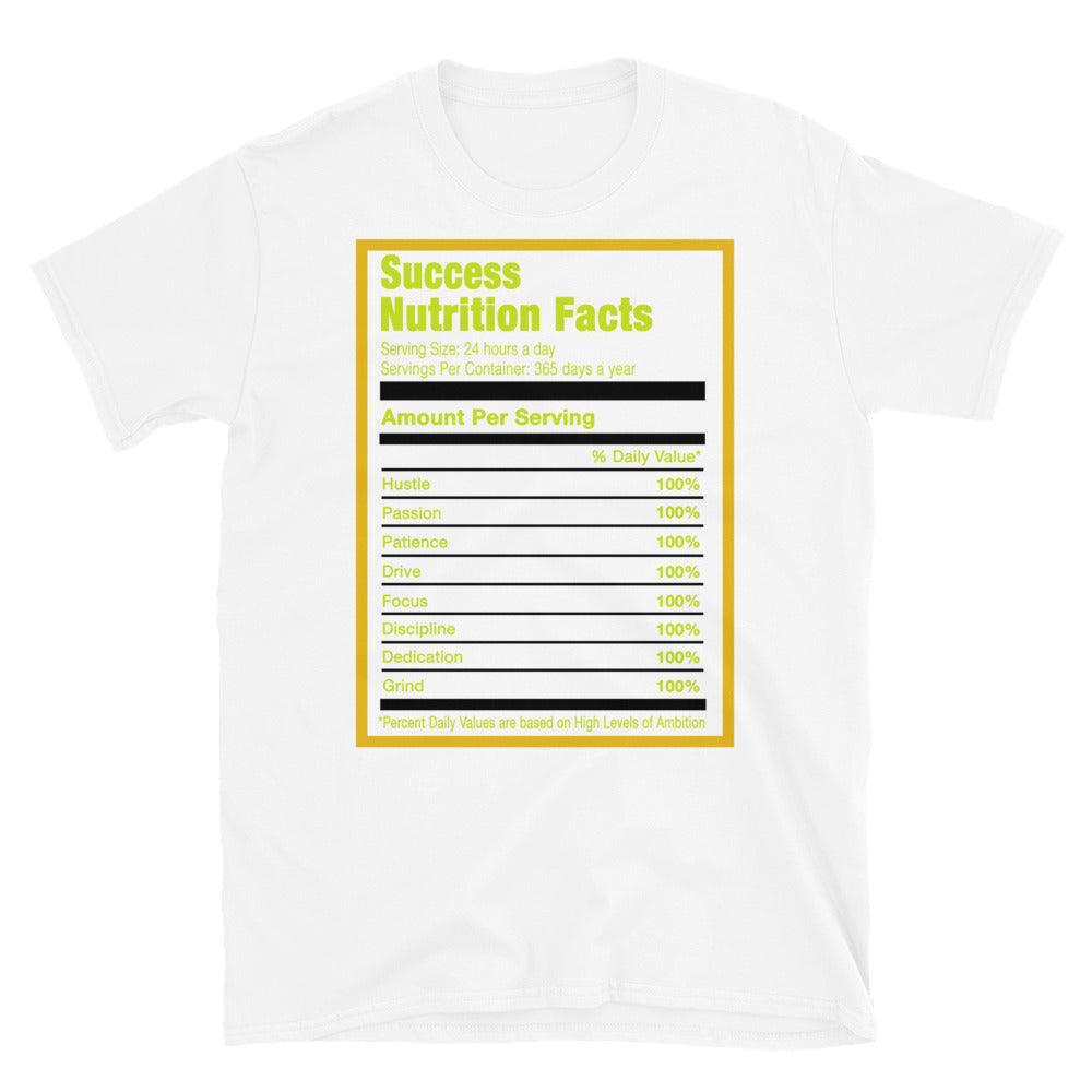 Success Nutrition T-Shirt AJ 1 Retro High White Black Volt University Gold photo
