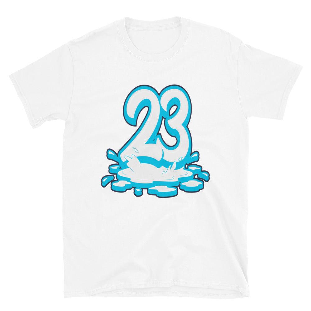 White 23 Melting Shirt AJ 1 Low UNC 2021 photo