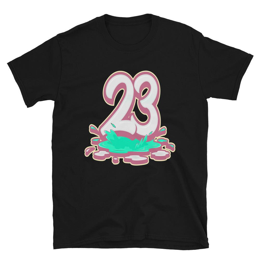 Black 23 Melting Shirt AJ 1 Mid Paint Drip GS photo