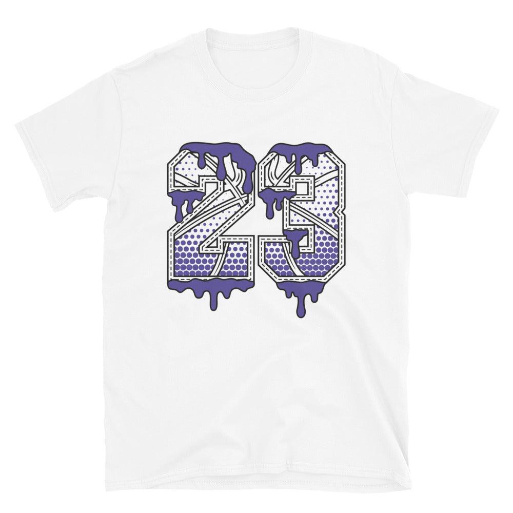 23 Ball T-Shirt AJ 1 Mid White Black Purple photo