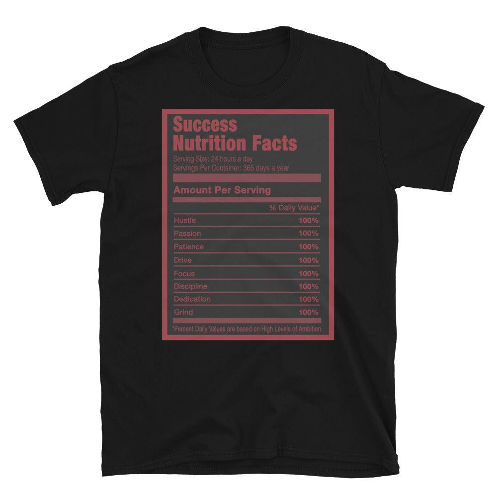 Black Success Nutrition Facts Shirt AJ 12 Retro Reverse Flu Game photo