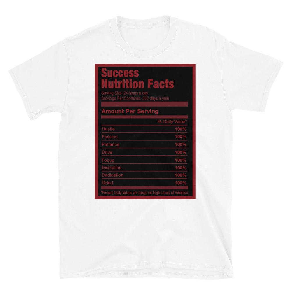 White Success Nutrition Facts Shirt AJ 12 Retro Reverse Flu Game photo