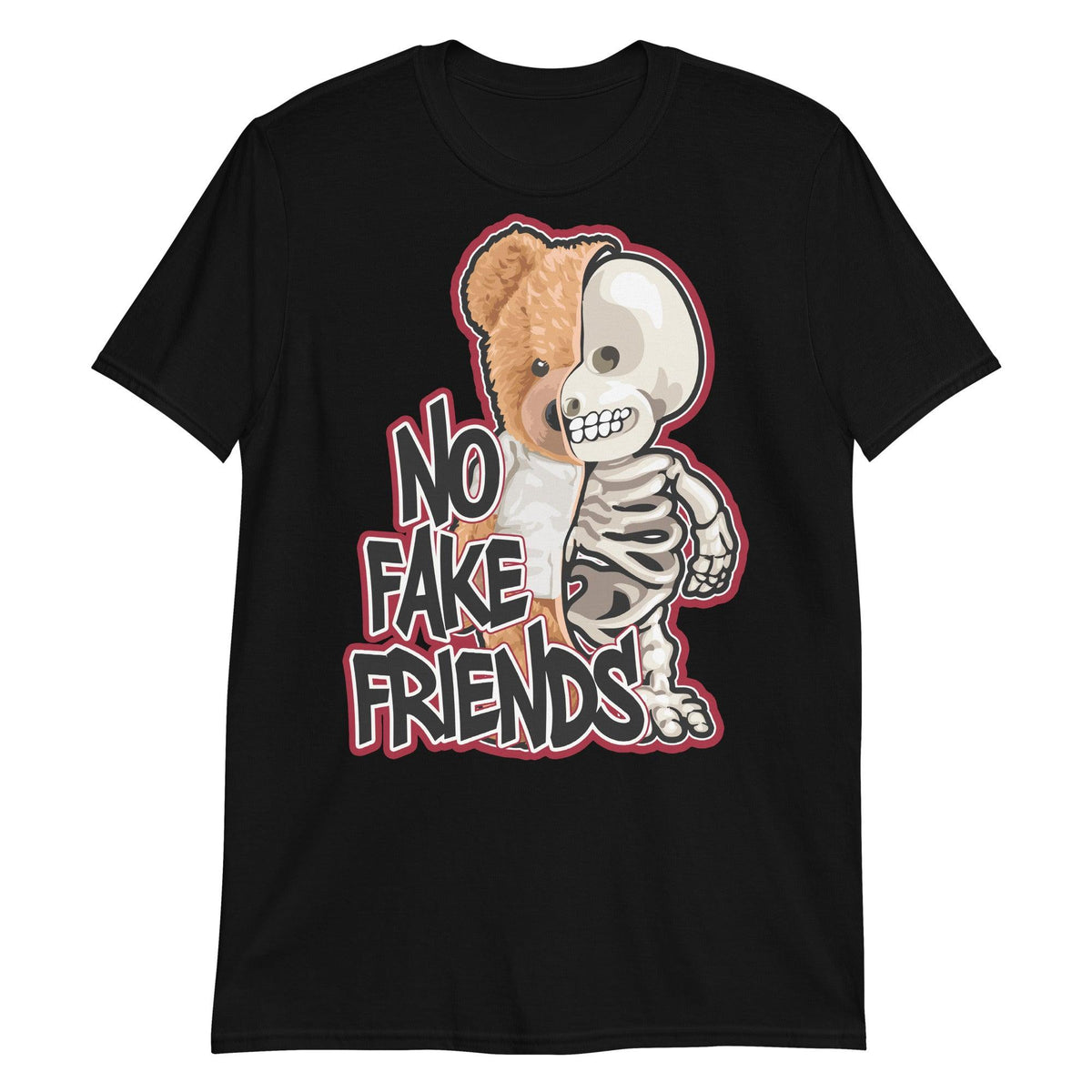 Black No Fake Friends Shirt AJ 14 Retro Low Red Lipstick photo