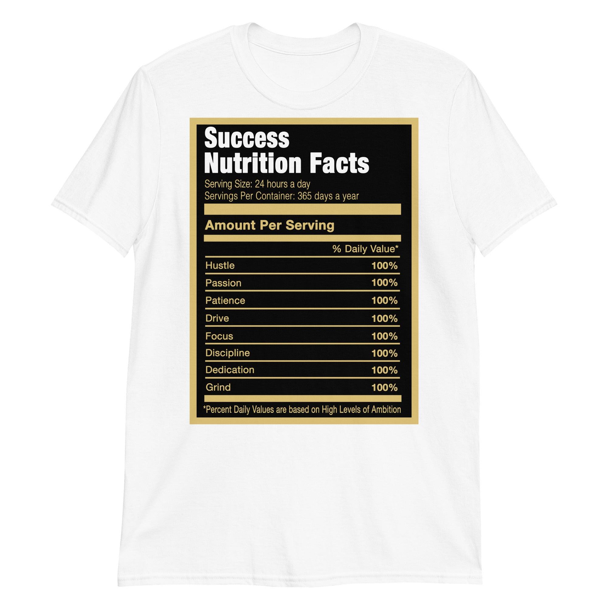White Success Nutrition Facts Shirt AJ 1s Retro High Pollen photo 