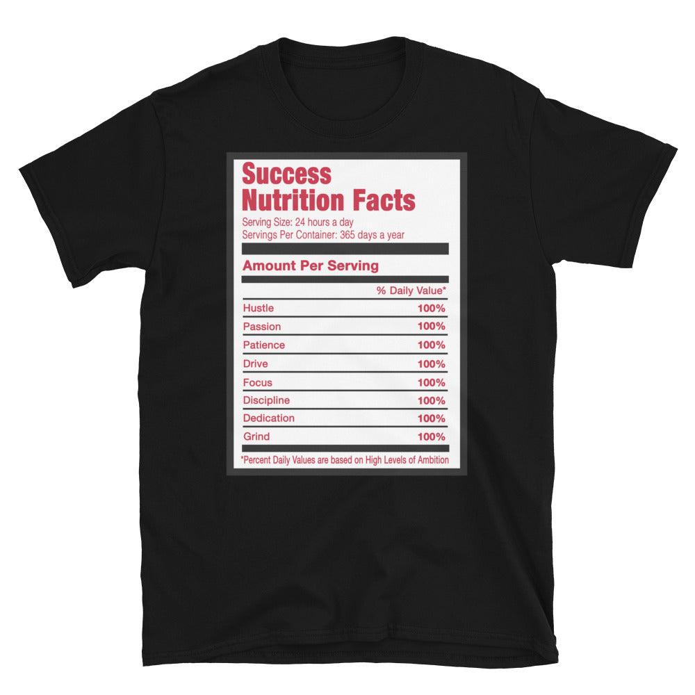 Black Success Nutrition Facts Shirt AJ 4 Fire Red photo