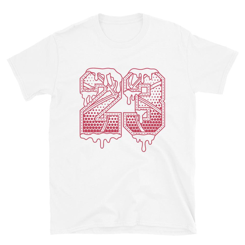 Number 23 Ball Shirt Nike Dunk High Championship White Red photo