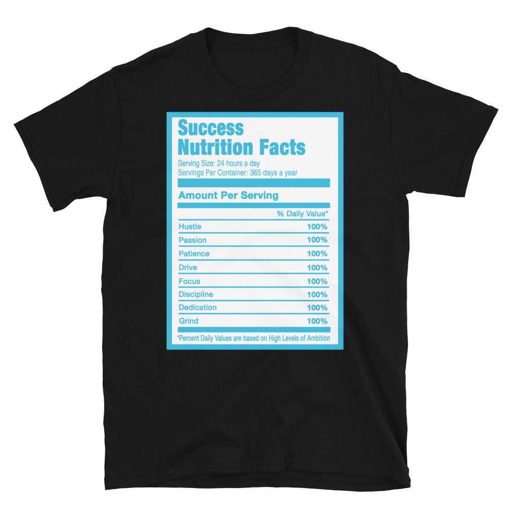 Black Success Nutrition Shirt Nike Dunk High Retro Laser Blue photo