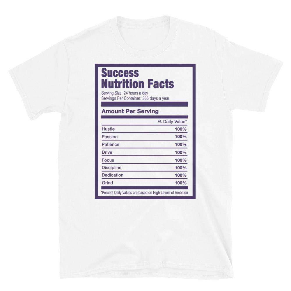 White Success Nutrition Shirt Nike Dunk Low Championship Court Purple photo