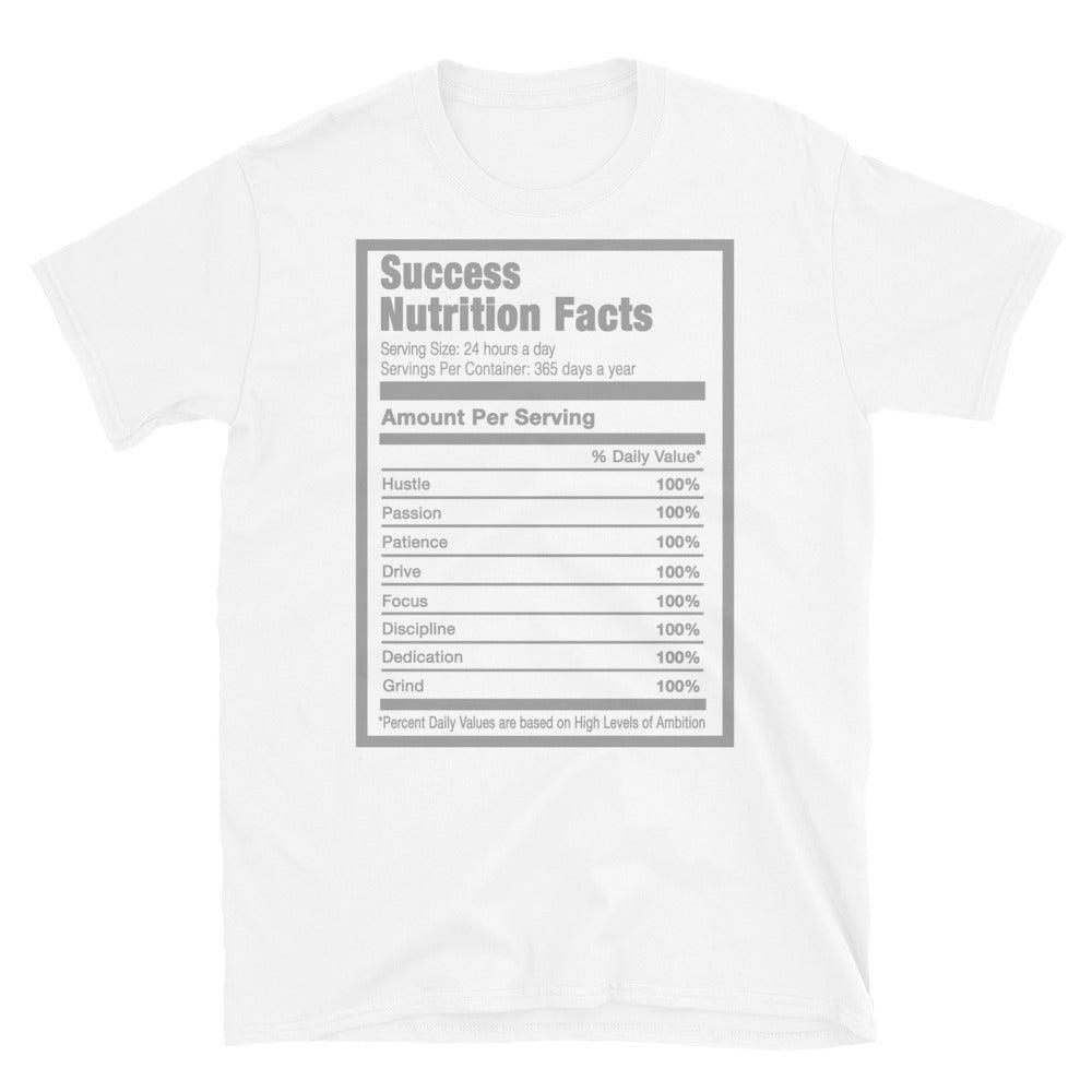 White Success Nutrition Shirt Nike Dunk Low Grey Fog photo