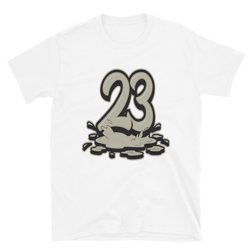 White 23 Melting Shirt Yeezy Boost 350 V2 Slate photo