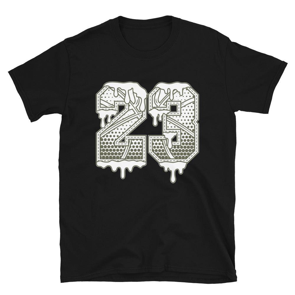 Black 23 Ball Shirt Nike Dunk Low Medium Olive photo